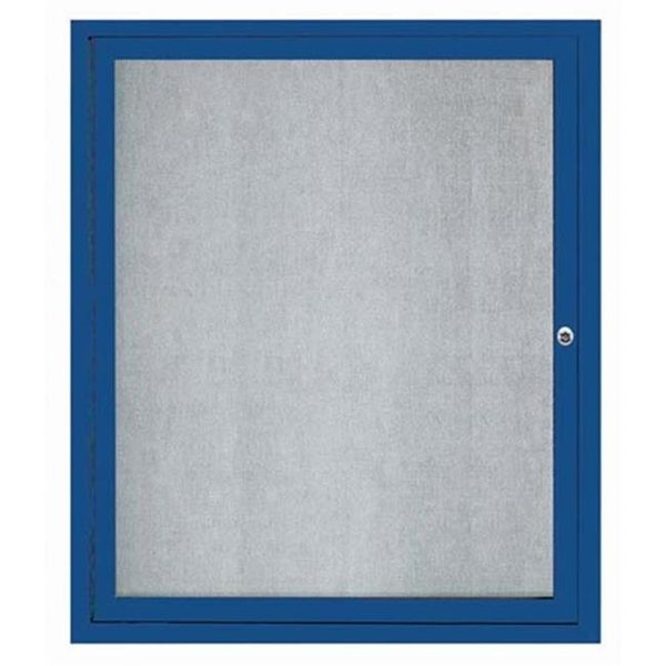 Aarco Aarco Products ODCC3630RIB 1-Door Illuminated Outdoor Enclosed Bulletin Board - Blue ODCC3630RIB